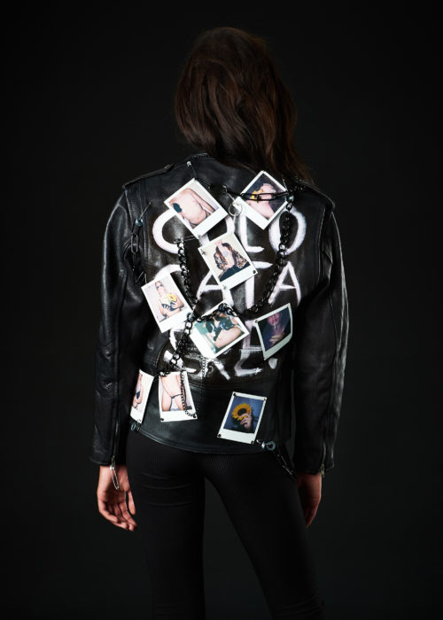 BETWEEN TWO SIDES - POLAROID LEATHER JACKET